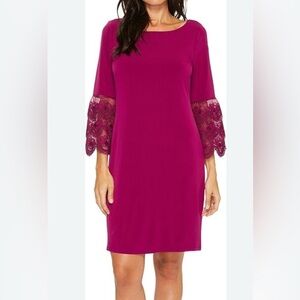 Ivanka Trump Burgundy Dress with Zipper Detail